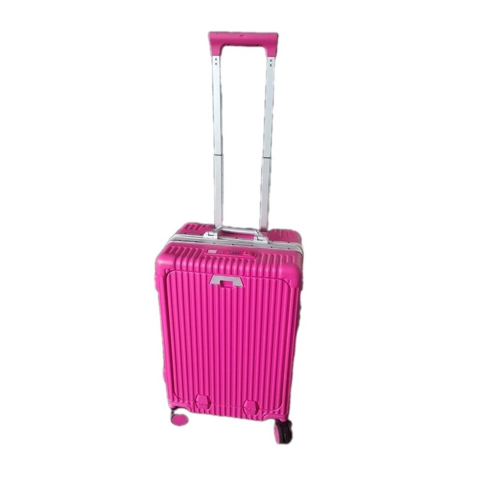 Vibrant Hot Pink Hard-Shell Travel Suitcase - Picture 2 of 14